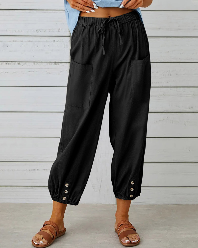 High-Waisted Women's Trousers – Olivia