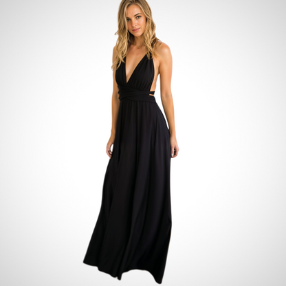 Elegant wrap maxi dress with a feminine fit – Celine