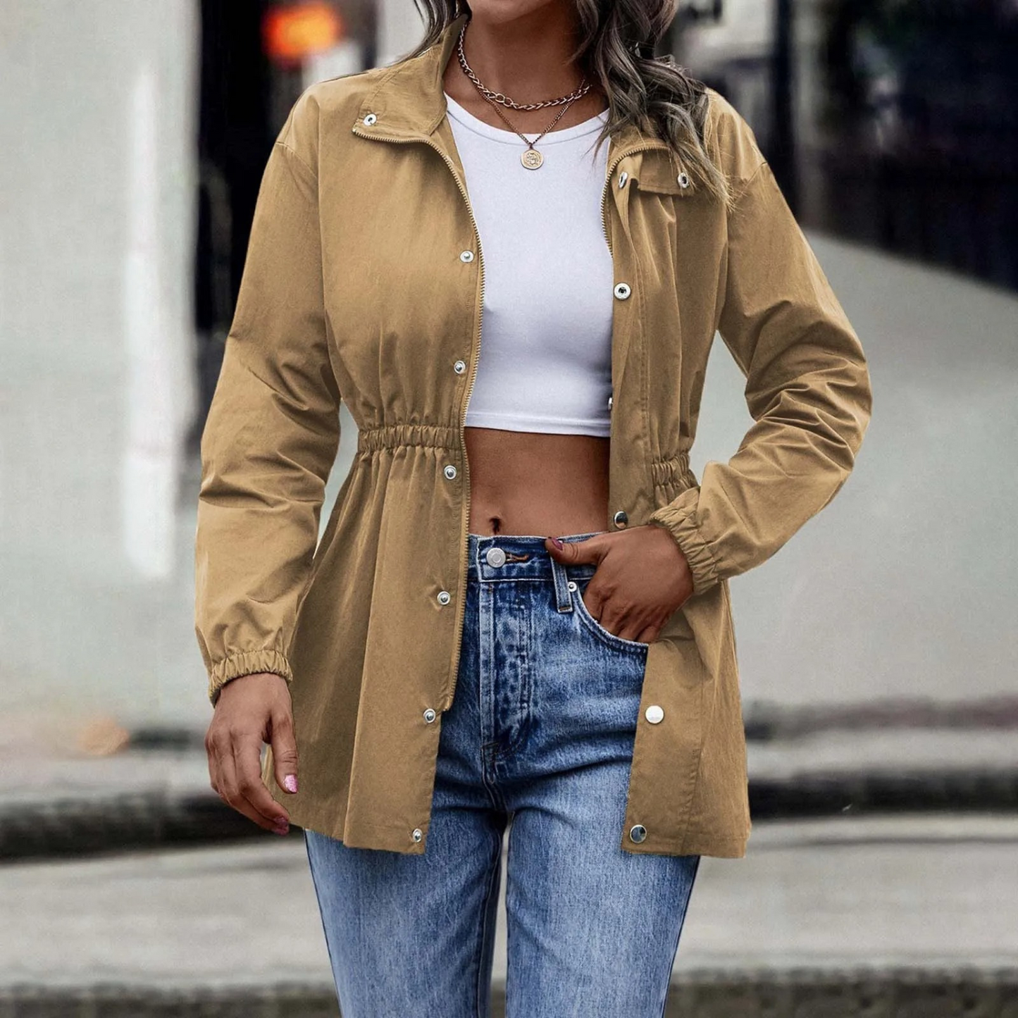 Vintage Women's High-Waisted Autumn Jacket – Delora