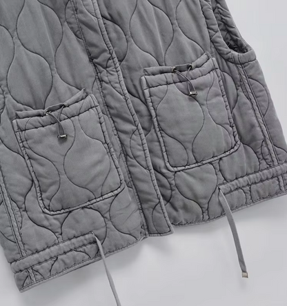 Grey Sleeveless Cotton Vest – Autumn Magic Thalia