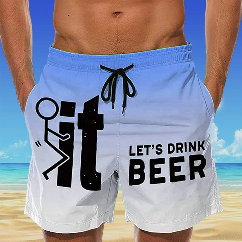 Hawaii Men's Swim Shorts with Elastic Waistband – Fabio
