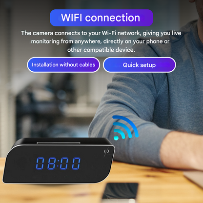 Digital Alarm Clock with Hidden Surveillance Camera – StealthClock Cam