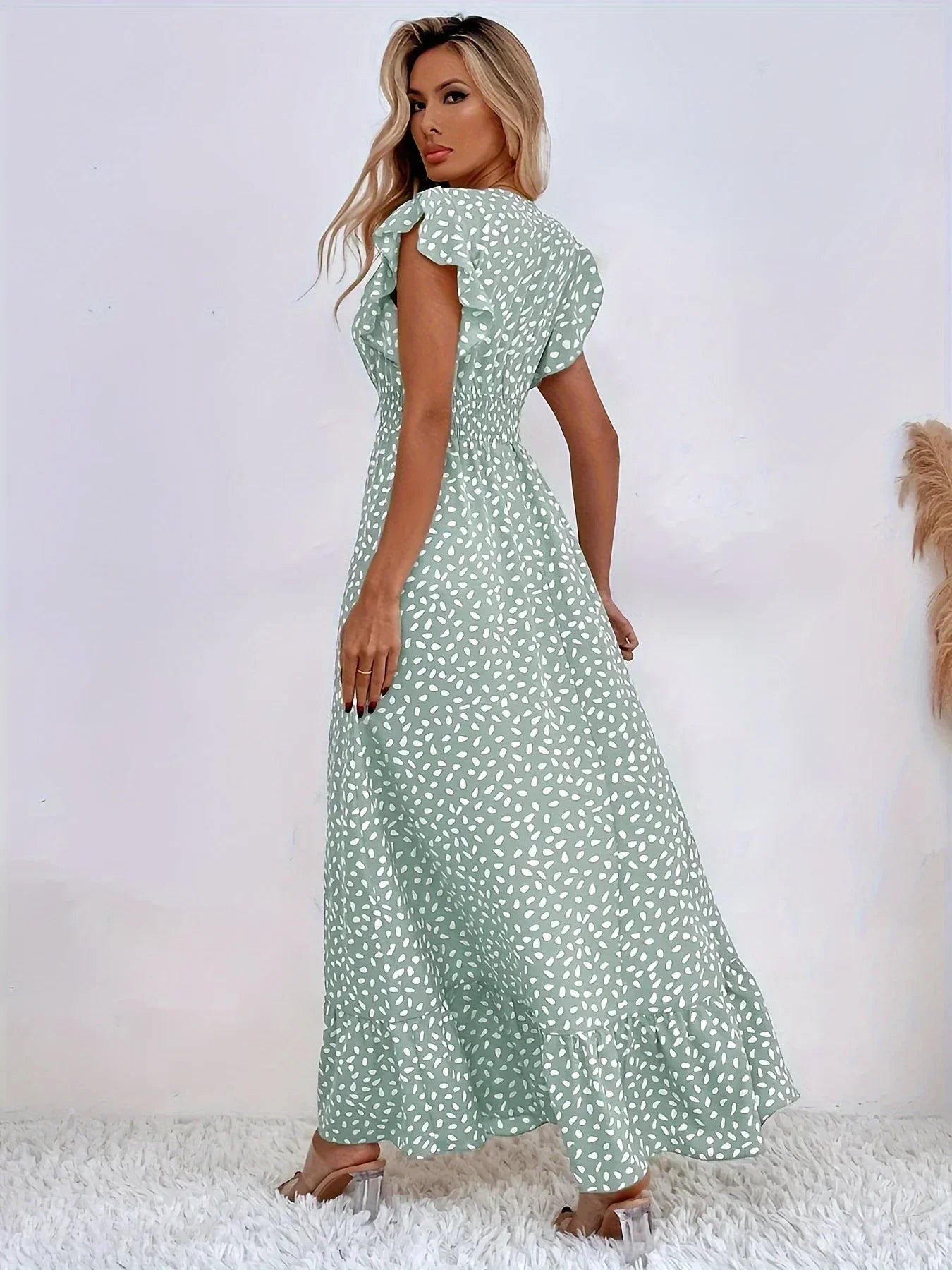 Flora Print Ruffles Dress | Stylish and Trendy