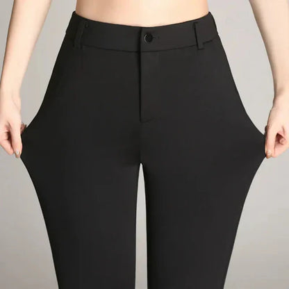 Slim Fit Flared High Waist Trousers – Mila