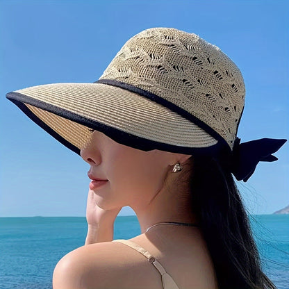 Braided summer hat with bow detail – Norah