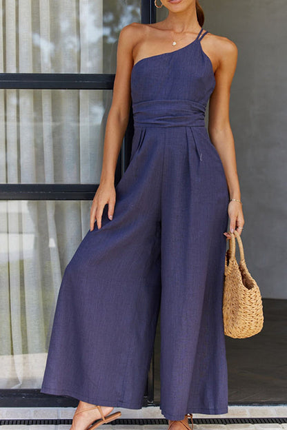 Sleeveless Women's Jumpsuit with Relaxed Fit – Mireille