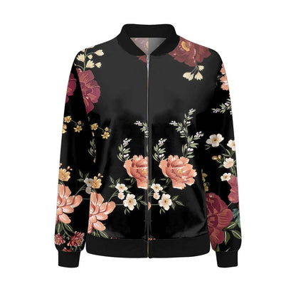 Women's autumn jacket with delicate floral pattern – Fiora