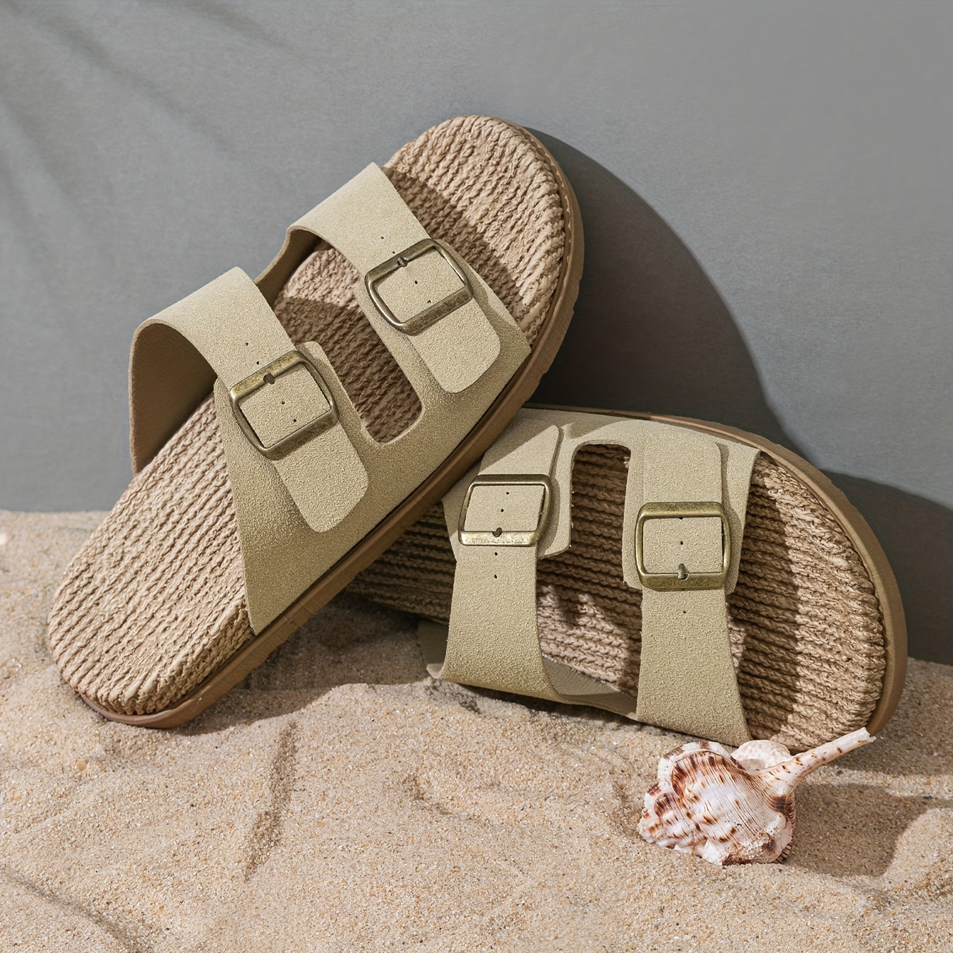 Stylish men's summer slip-ons with adjustable straps - GripStep
