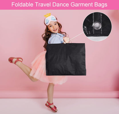 Dance and Costume Garment Bag Set – 5-Pack with Clear Pockets and Fold-Over Flap (Buy 1, Get 1 FREE)