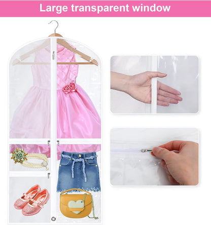 Foldable autumn dance garment bags with zip pockets for accessories – pack of 5 (2 for the price of 1)