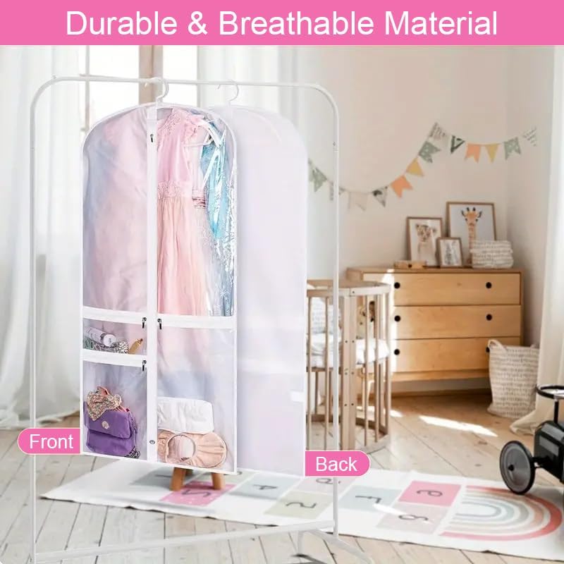 Foldable autumn dance garment bags with zip pockets for accessories – pack of 5 (2 for the price of 1)
