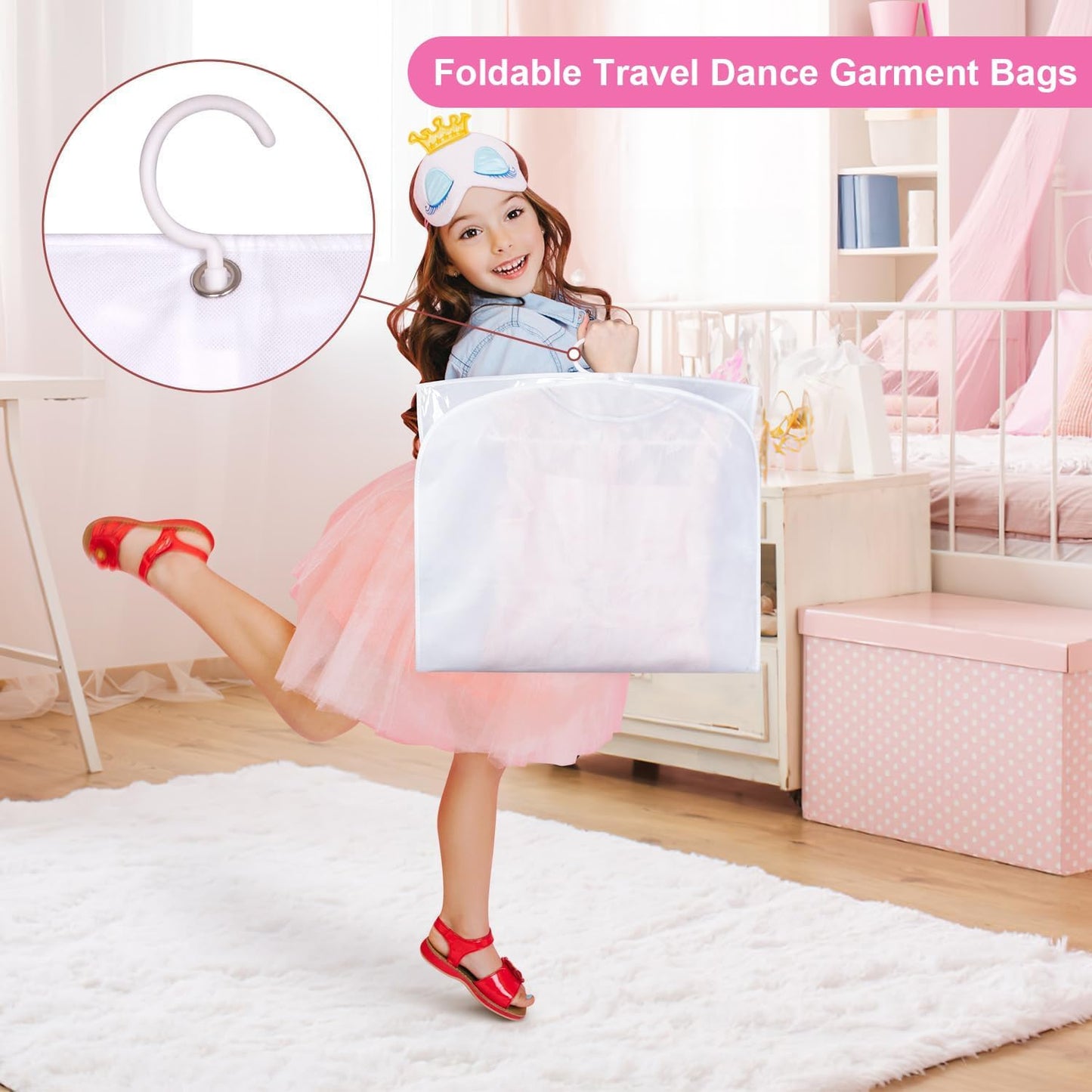 Foldable autumn dance garment bags with zip pockets for accessories – pack of 5 (2 for the price of 1)