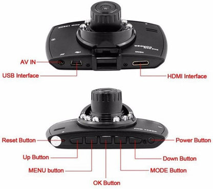 Dual-lens car stereo DVR G30 2.7" LCD Full HD 1080p with G-sensor