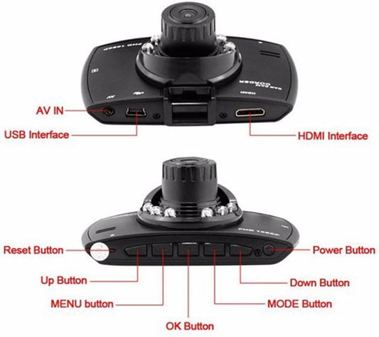 Dual-lens car stereo DVR G30 2.7" LCD Full HD 1080p with G-sensor