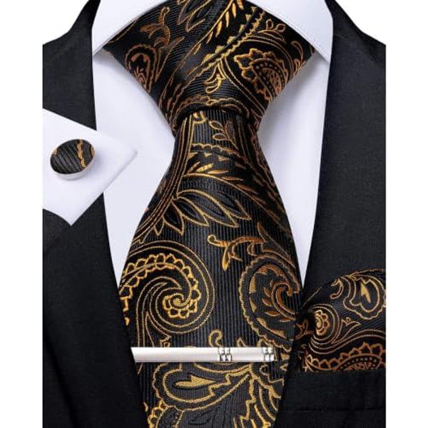 Men's Paisley Formal Tie Set - Refined Wedding & Event Accessories 1