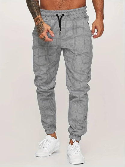 Checked men's jogging trousers – Elian autumn edition
