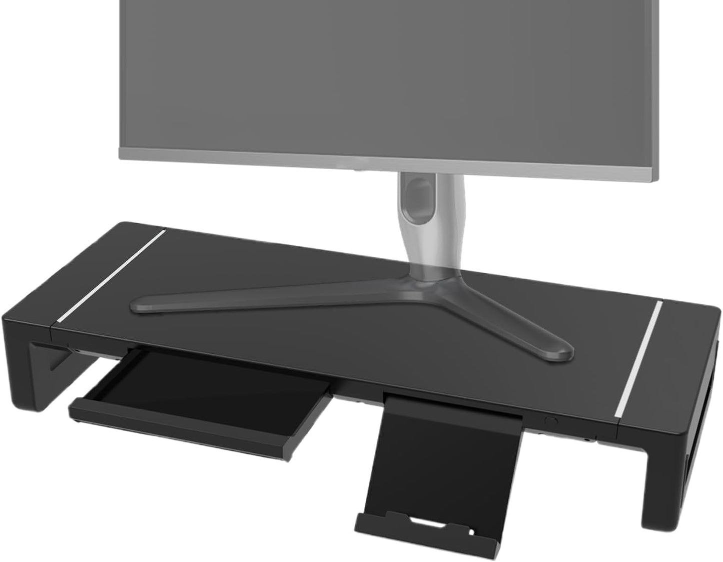 Height-adjustable monitor stand with drawer – Stravon