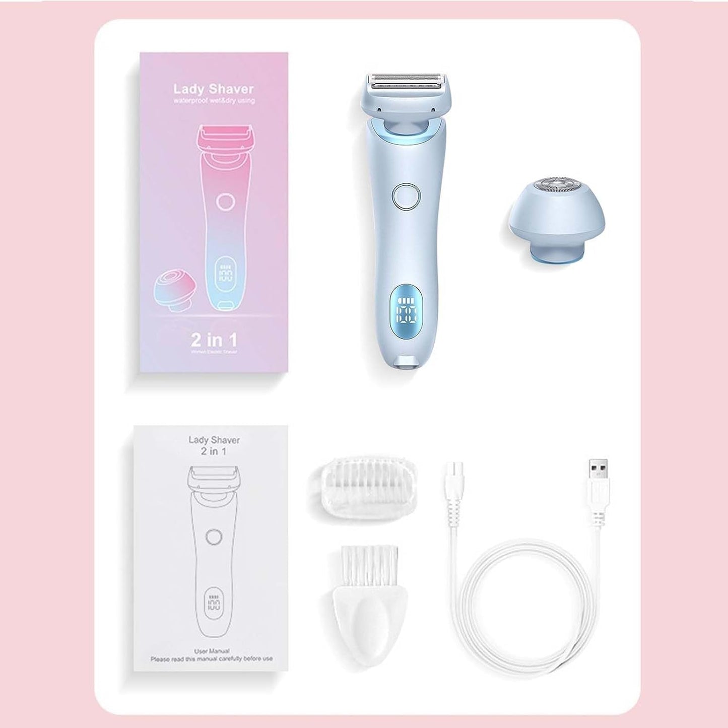 Women's electric shaver with 3 high-speed blades and 3D floating foil head – Nivora