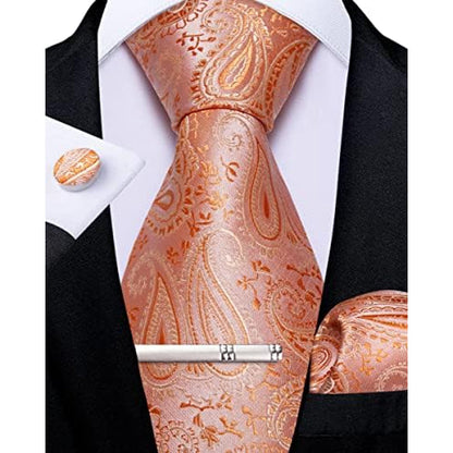 Men's Paisley Formal Tie Set - Refined Wedding & Event Accessories 41