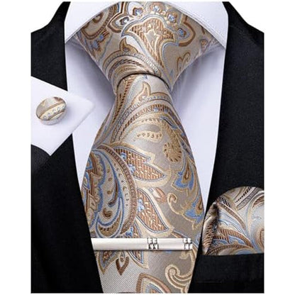 Men's Paisley Formal Tie Set - Refined Wedding & Event Accessories 24