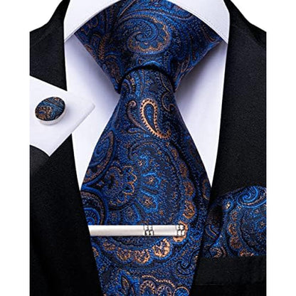 Men's Paisley Formal Tie Set - Refined Wedding & Event Accessories 27