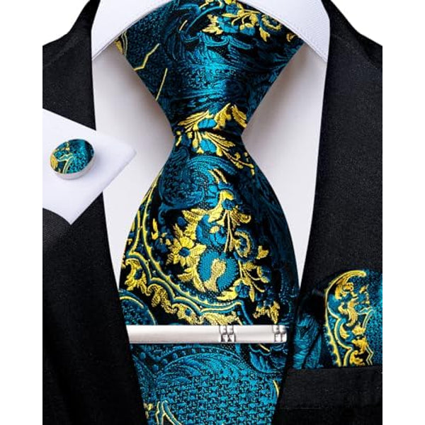 Men's Paisley Formal Tie Set - Refined Wedding & Event Accessories 70