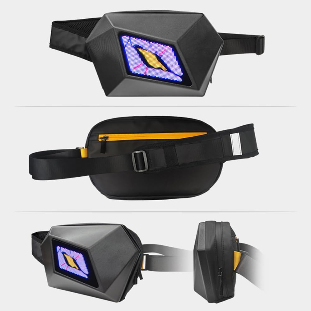 LED motorbike crossbody bag with programmable display – Nexora