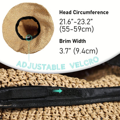 Crocheted Boho Straw Hat for Summer Trips – Elouan