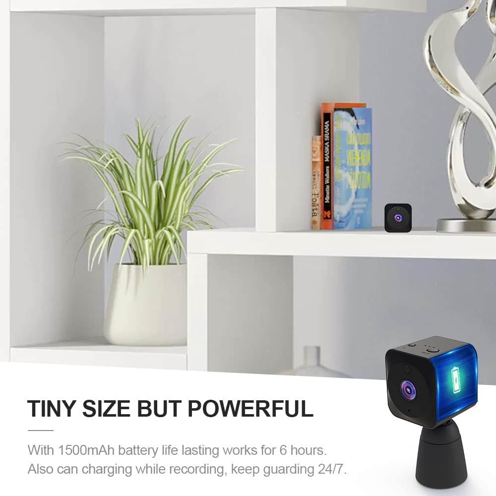 Mini 4K Wi‑Fi hidden indoor security camera with night vision