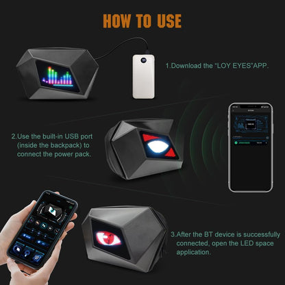 LED motorbike crossbody bag with programmable display – Nexora