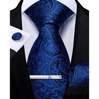 Men's Paisley Formal Tie Set - Refined Wedding & Event Accessories 35