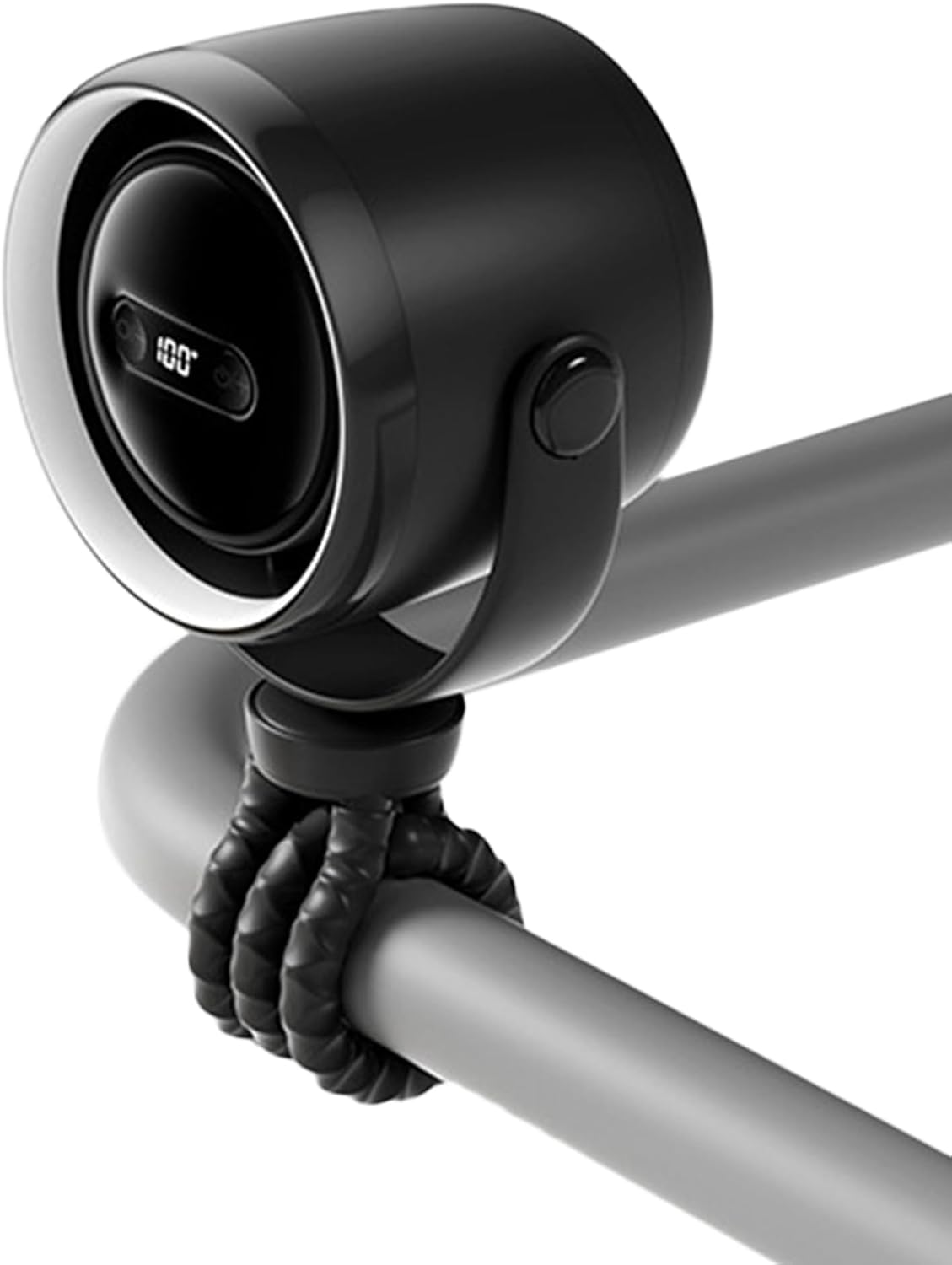 Rechargeable clip-on pram fan with night light — 100 speed settings