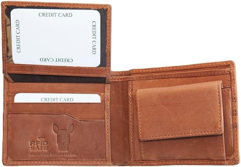 Leather Aboriginal wallet with kangaroo design and gift box – Yarindi