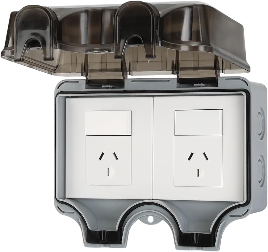 IP66 outdoor waterproof wall socket with lockable cover – PowerGuard