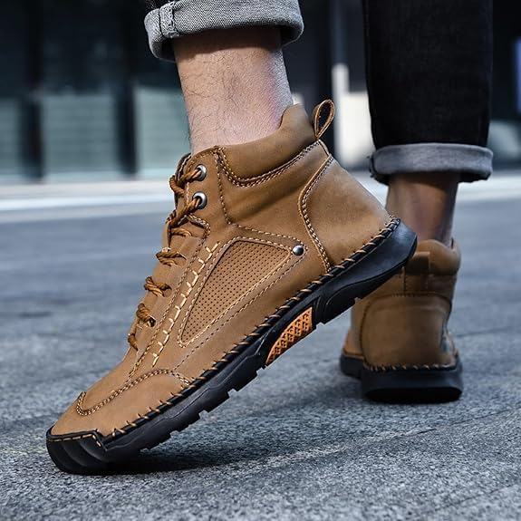 Handcrafted waterproof orthopaedic boots for men – arch support and non-slip soles – Renvar