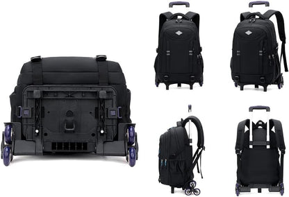 Multifunctional wheeled school backpack for boys – convertible trolley bag
