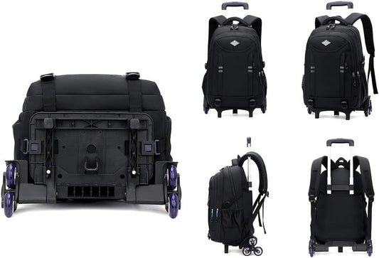 Multifunctional wheeled school backpack for boys – convertible trolley bag