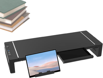 Height-adjustable monitor stand with drawer – Stravon