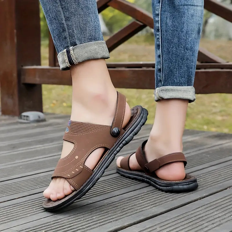 Stylish men's sandals with a heel strap – Strider