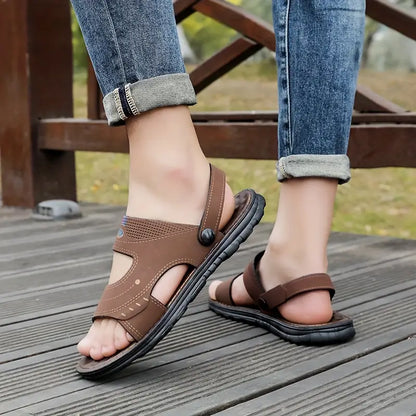 Stylish men's sandals with a heel strap – Strider