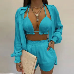 Stylish 3-piece summer outfit for the beach and pool - TropenGlow