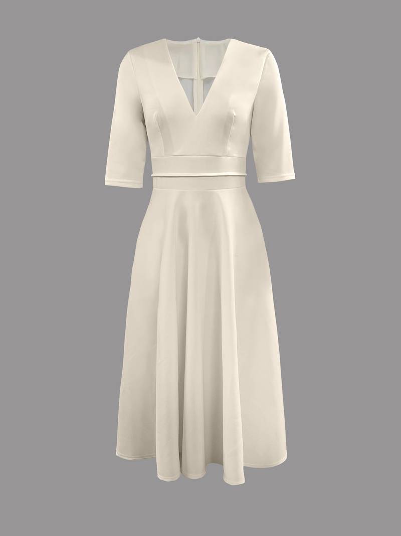 Retro White A-Line Swing Dress – Autumnal Magic Vivienne