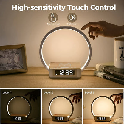 Design Night Light with Charger and Gentle Wake Function - LumoRise