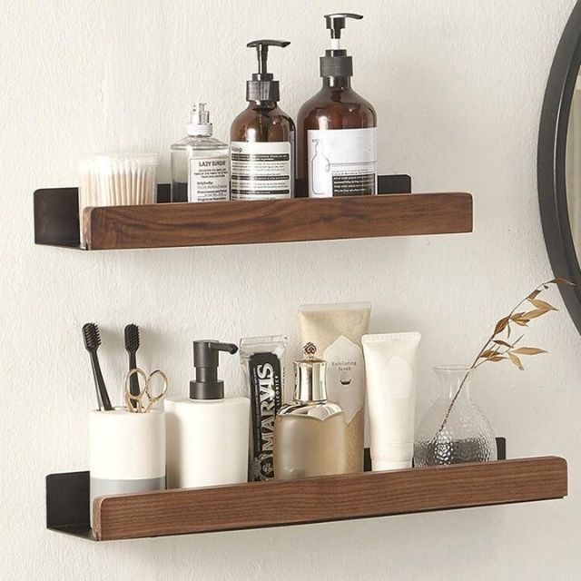 Solid Wood Bathroom Shelf – WoodaFix