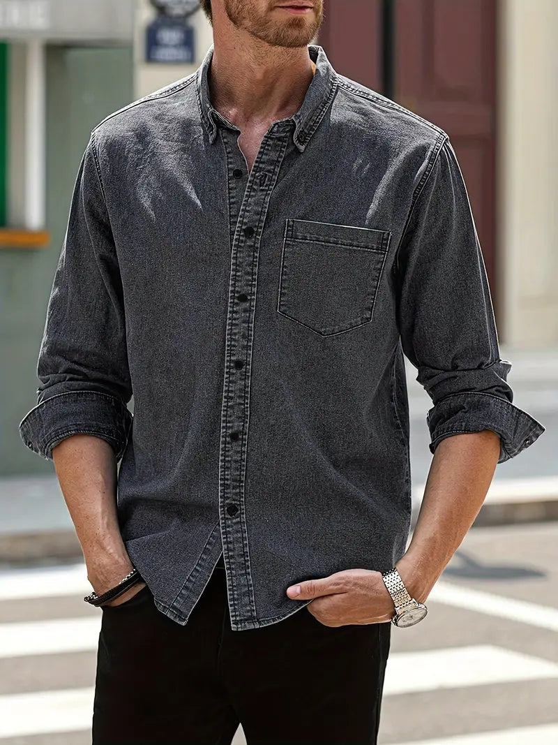 Autumn Denim Men's Shirt – Milan
