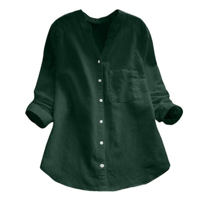 Ladies Linen Shirt with Long Sleeves – Isla