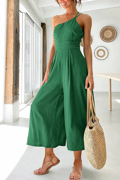 Sleeveless Women's Jumpsuit with Relaxed Fit – Mireille