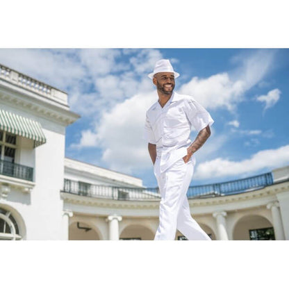Stylish men's two-piece set for warm days - summer classic