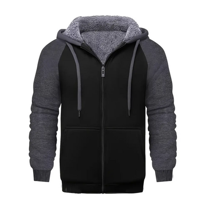 Men's hoodie lined with Sherpa fleece – Niels