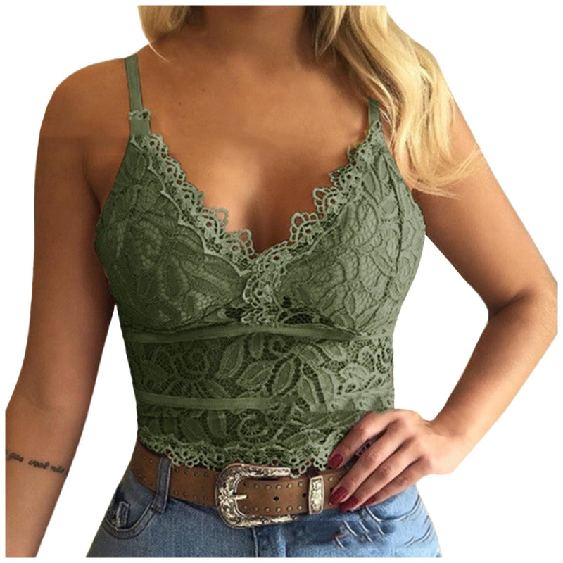 Ladies Lace Top with Spaghetti Straps – Lina